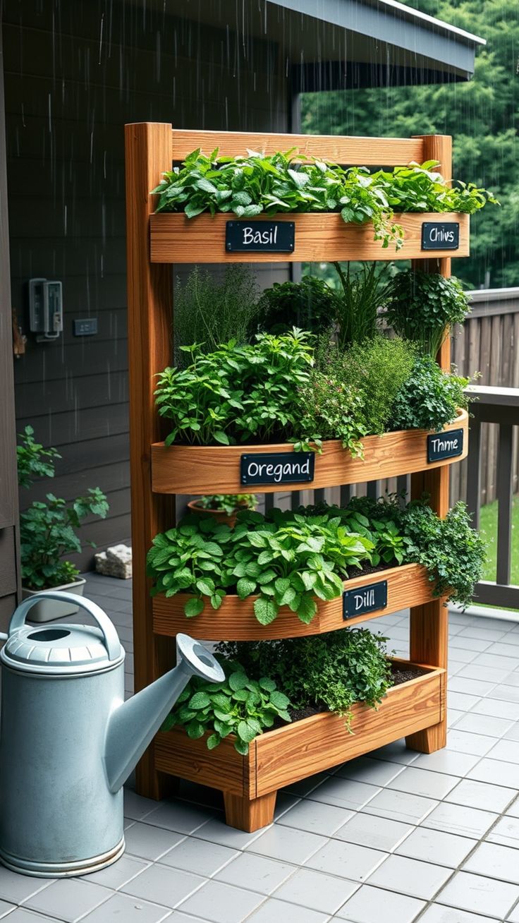 Space Saving Vertical Herb Garden Ideas