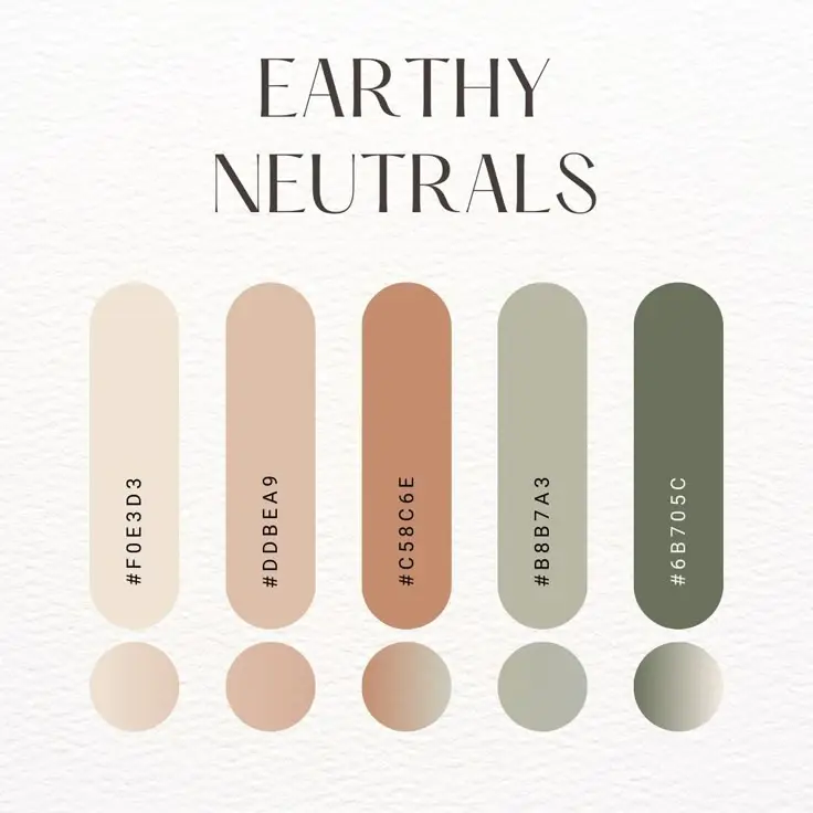 Neutral outdoor color palettes